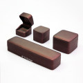 Customized Red Leatherette Plastic Jewelry Boxes with Button Closed